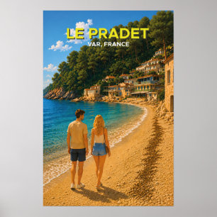 Le Pradet, Frankrijk – Oude Reisposter Poster
