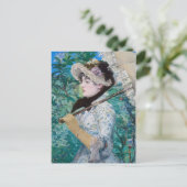Le Printemps Manet Fine Art Briefkaart schilderen (Staand voorkant)