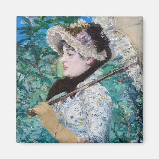 Le Printemps Manet Impressionist Fine Art Painting Magneet (Voorkant)