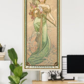 Le Printemps Season Art Nouveau Alphonse Mucha Poster (Thuiskantoor)