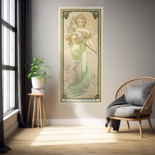 Le Printemps Season Art Nouveau Alphonse Mucha Poster