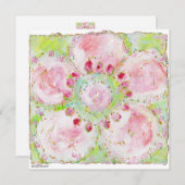 " le printemps " - uitnodiging voor de douche (Voorkant / Achterkant)