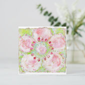 " le printemps " - uitnodiging voor de douche (Staand voorkant)