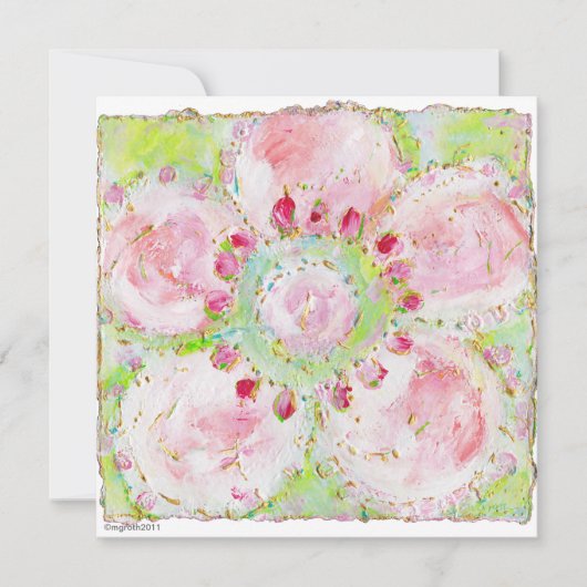 " le printemps " - uitnodiging voor de douche (Voorkant)