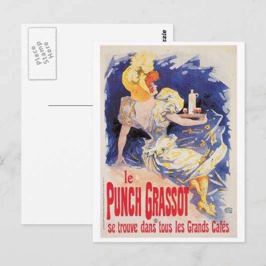 Le Punch Grassot  Drink en kunst van wijn Briefkaart (Voorkant / Achterkant)