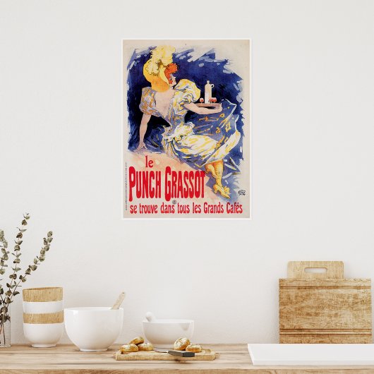 Le Punch Grassot  Drink en kunst van wijn Poster (Keuken)
