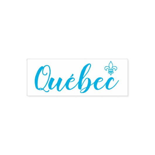 Le Québec Fleur de Flys Oui Francais Zelfinktende Stempel (Design)