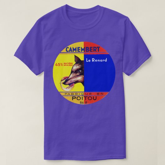 Le Renard Francophile kaaslabel T-shirt (Design voorkant)
