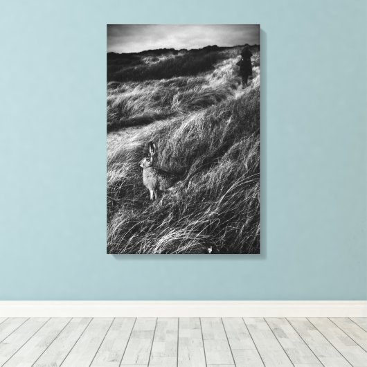 Le Rendez-vous d'Alice Wonderland foto van mooie k Canvas Afdruk (Insitu (Houten vloer))