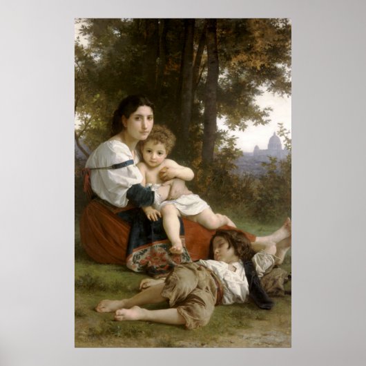 Le Repos (The Rest) William-Adolphe Bouguereau Poster (Voorkant)