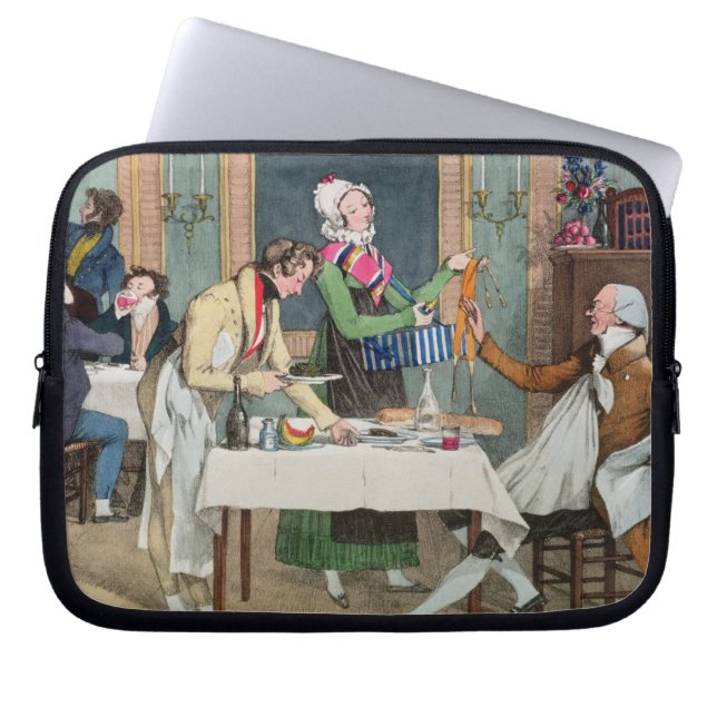 Le Restaurant, café. door Rodwell en Martin, 1820  Laptop Sleeve (Voorkant)