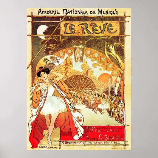 LE REVE  franse muziektheater en Poster (Voorkant)