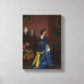 Le Robe Bleu door August Toulmouche Canvas Afdruk (Voorkant)