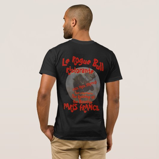 LE ROGUE BULL RISTORANTE PARIJS FRANKRIJK T-SHIRT (Achterkant volledig)