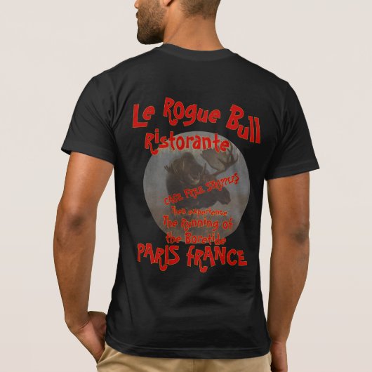 LE ROGUE BULL RISTORANTE PARIJS FRANKRIJK T-SHIRT (Achterkant)
