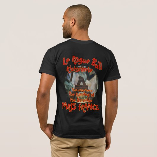 LE ROGUE BULL RISTORANTE PARIJS FRANKRIJK T-SHIRT (Achterkant volledig)