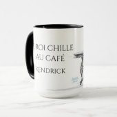 Le Roi Chille Au Café Franse Koning Coffee Mok (Voorkant links)