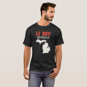 Le Roy Michigan Verenigde Staten Amerika Reis Mich T-shirt (Voorkant volledig)