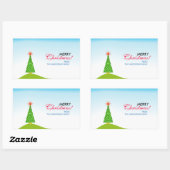 Le Sapin Rechthoekige Sticker (Vel)