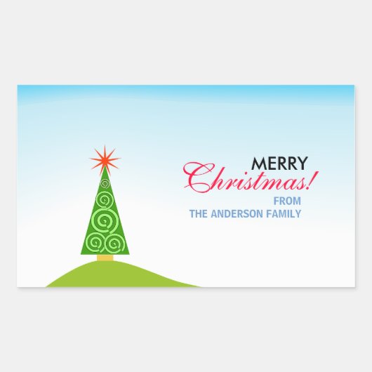 Le Sapin Rechthoekige Sticker (Voorkant)