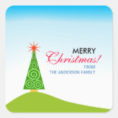 Le Sapin Vierkante Sticker (Voorkant)