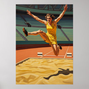 LE SAUT EN LONGUEUR (De lange sprong) Poster