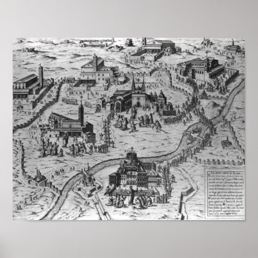 Le Sette Chiesa di Roma, 1575 Poster (Voorkant)