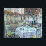 Le Sidaner: Lijst met Rozen bij Gerberoy Briefkaart<br><div class="desc">Een prachtig briefkaart met een tafel met rozen en vruchten in Gerberoy, geschilderd door de Franse schilder Henri Eugène Augustin Le Sidaner.</div>