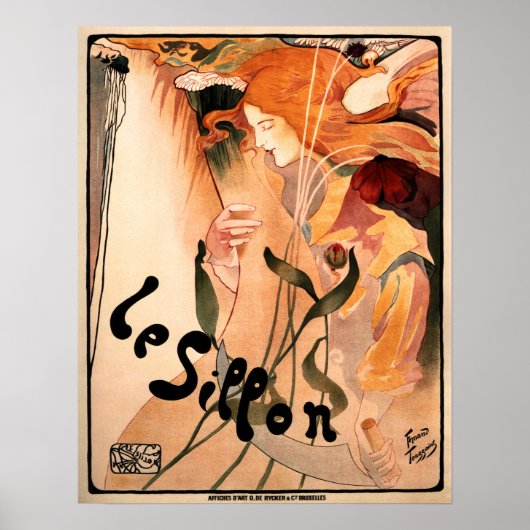 LE SILLON Libre Esthetique 1895 Fernand Toussaint Poster (Voorkant)