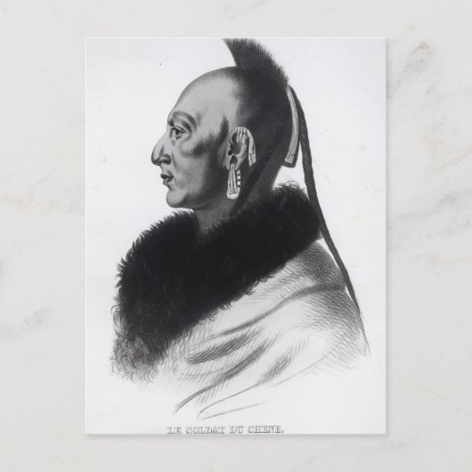Le Soldat du Chene, een Leider Osage Briefkaart (Voorkant)