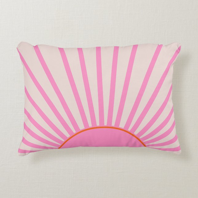 Le Soleil 01 Sun Pink Sunshine Accent Kussen (Voorkant)