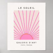 Le Soleil 01 Sun Pink Sunshine Poster (Voorkant)