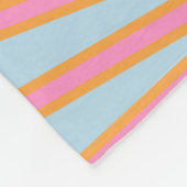 Le Soleil 02 Retro Zon Roze En Blauw Zonneschijn Fleece Deken (Hoek)