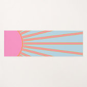 Le Soleil 02 Retro Zon Roze En Blauw Zonneschijn Yogamat (Voorkant (horizontaal))