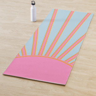 Le Soleil 02 Retro Zon Roze En Blauw Zonneschijn Yogamat