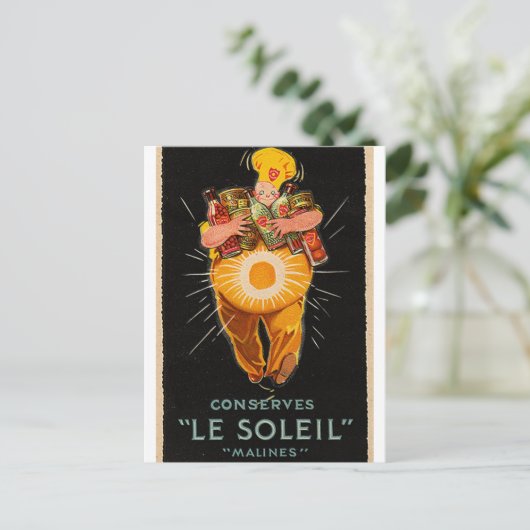"Le Soleil"  Chef Briefkaart (Staand voorkant)