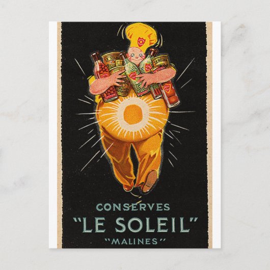 "Le Soleil"  Chef Briefkaart (Voorkant)