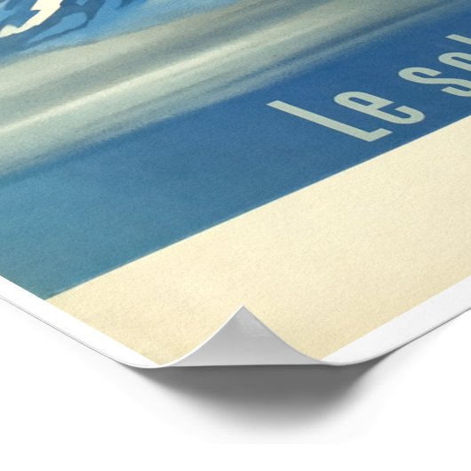 Le soleil fait du ski en France, Ski Poster (Hoek)