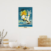 Le soleil fait du ski en France, Ski Poster (Keuken)