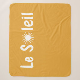 Le Soleil Franse Zonneschijn Aangepaste Kleuren  Sherpa Deken