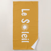 Le Soleil Franse Zonneschijn Aangepaste Kleuren Strandlaken (Voorkant)