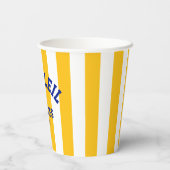 Le Soleil Vacances Côte d'Azur Cabana Stripe Papieren Bekers (Achterkant)