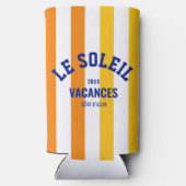 Le Soleil Vacances Côte d'Azur Cabana Stripe Seltzer Blikjeskoeler (Achterkant)