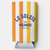 Le Soleil Vacances Côte d'Azur Cabana Stripe Seltzer Blikjeskoeler (Voorkant)