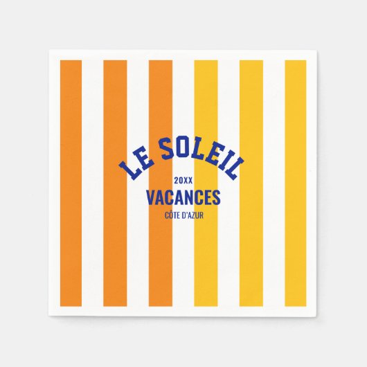 Le Soleil Vacances Côte d'Azur Cabana Stripe Servet (Voorkant)