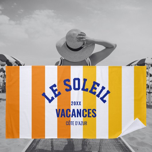 Le Soleil Vacances Côte d'Azur Cabana Stripe Strandlaken