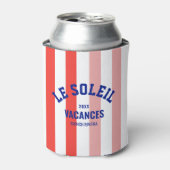 Le Soleil Vacances Franse Rivièra Cabana Stripe Blikjeskoeler (Blikje Voorkant)