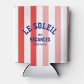 Le Soleil Vacances Franse Rivièra Cabana Stripe Blikjeskoeler (Voorkant)