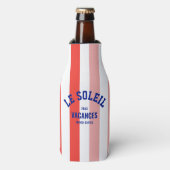 Le Soleil Vacances Franse Rivièra Cabana Stripe Flesjeskoeler (Fles Voorkant)