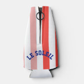 Le Soleil Vacances Franse Rivièra Cabana Stripe Flesjeskoeler (Achterkant)